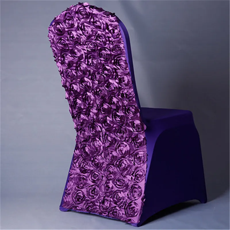 Flower Design Chair Cover For Wedding Banquet 6 Color Chair Cloth Spandex/polyester Elastic Stretch All Surround Type Seat Cover