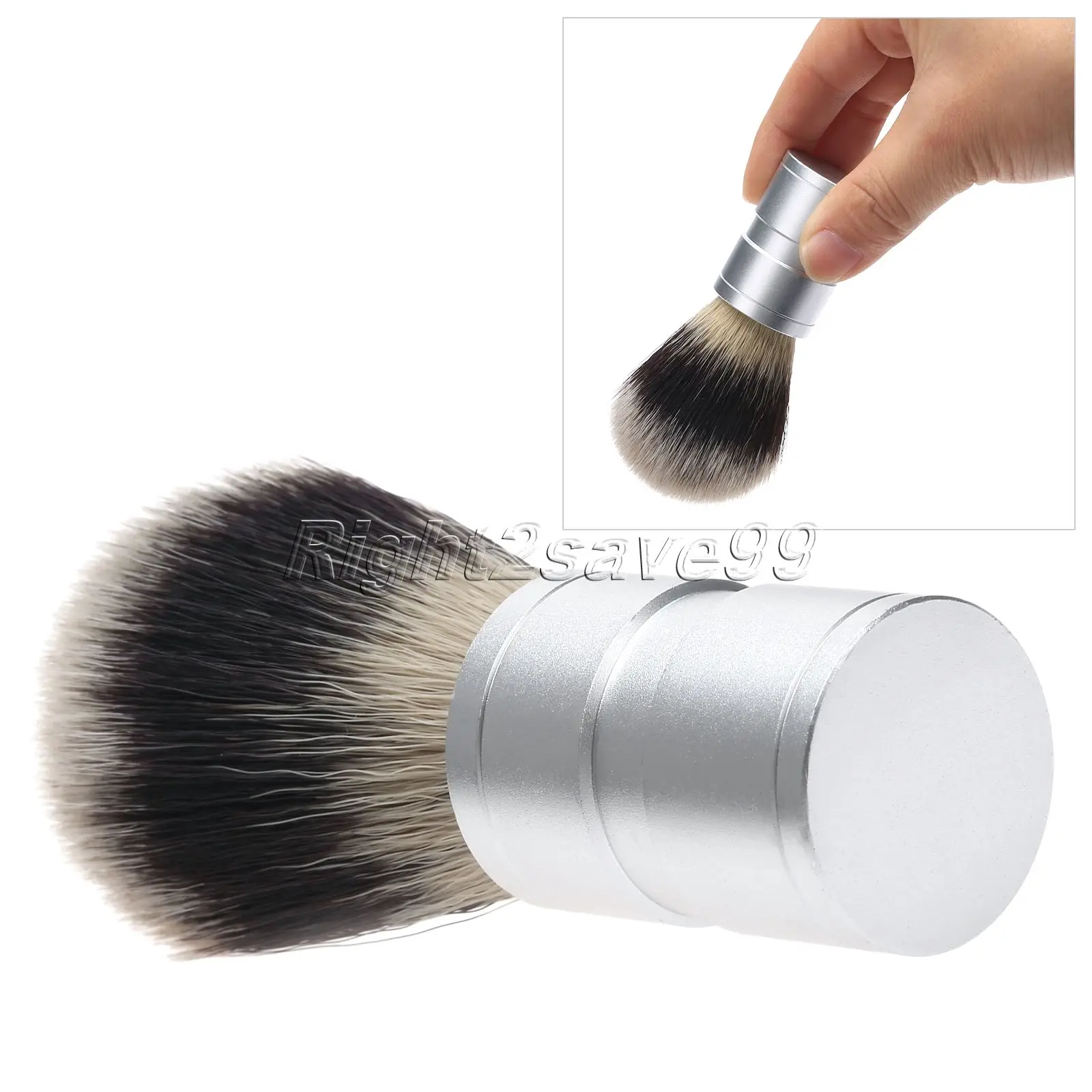 Silvertip Badger Hair Shaving Brush Stainless Metal Handle Barber Head Shave Tool Comfortable Men's Gift  Male Beard Triming