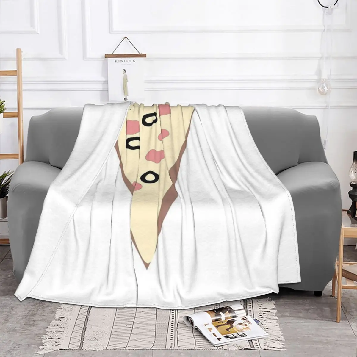 Manta a cuadros para cama, cobertor divertido de Pizza oxidada, manta a cuadros de Anime, manta receptora de verano