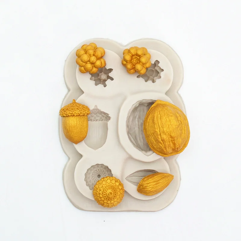 

Nut Raspberrie Walnut Silicone Mold Dessert Cake Lace Decoration DIY Chocolate Candy Fondant Moulds Resin Kitchen Baking Tools