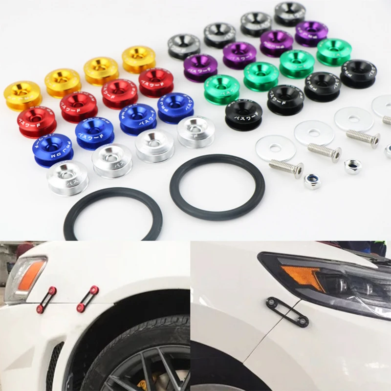 JDM Quick Release Fasteners Are Ideal For Front Bumpers, Rear Bumpers, And Trunk / Hatch lids