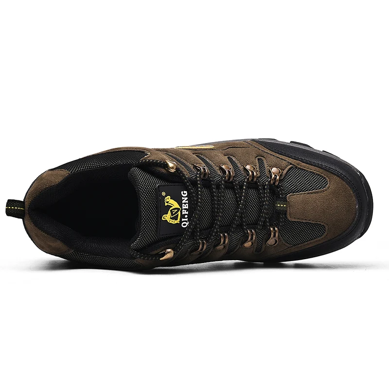 Zapatos informales de cuero para hombre, zapatillas de Trekking con cordones, antideslizantes, cálidas, estilo vaquero, para exteriores, verano e