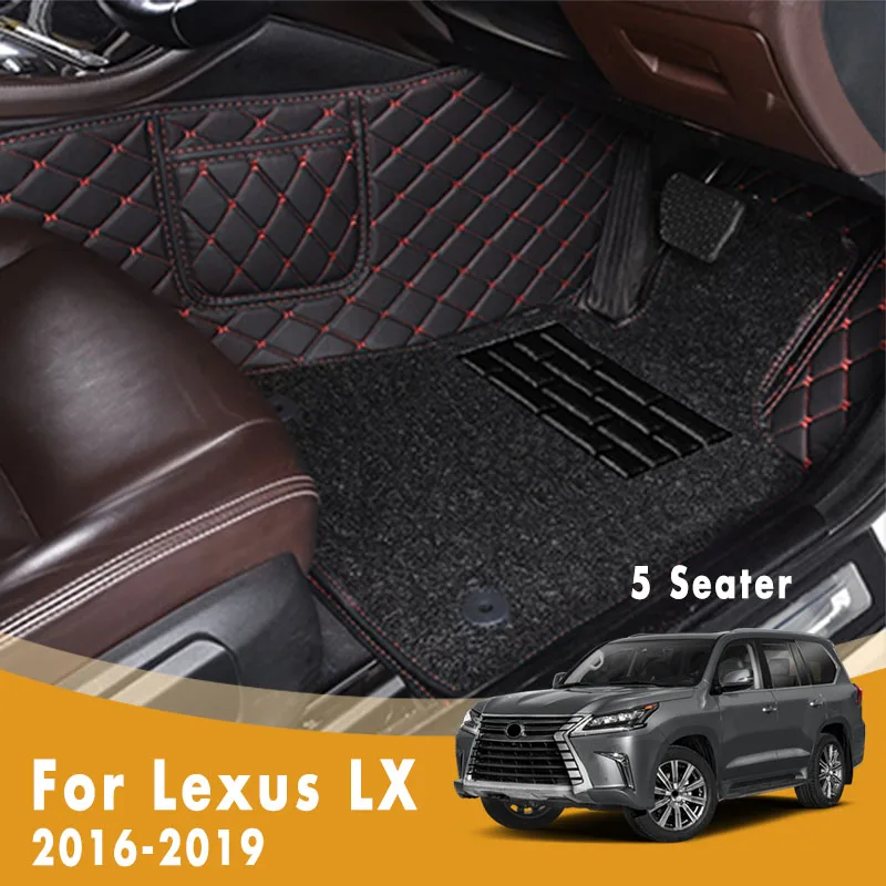 

RHD Luxury Double Layer Wire Loop Car Floor Mats For Lexus LX 2019 2018 2017 2016 (5 Seats) Car Carpet Car Accessories Interior