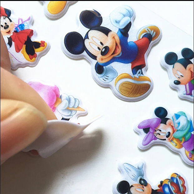 6PCS Cute Mickey Mouse Minnie Stickers For Kids Cute Anime Stickers Luggage Notebook Scrapbooking Sticker hot sale