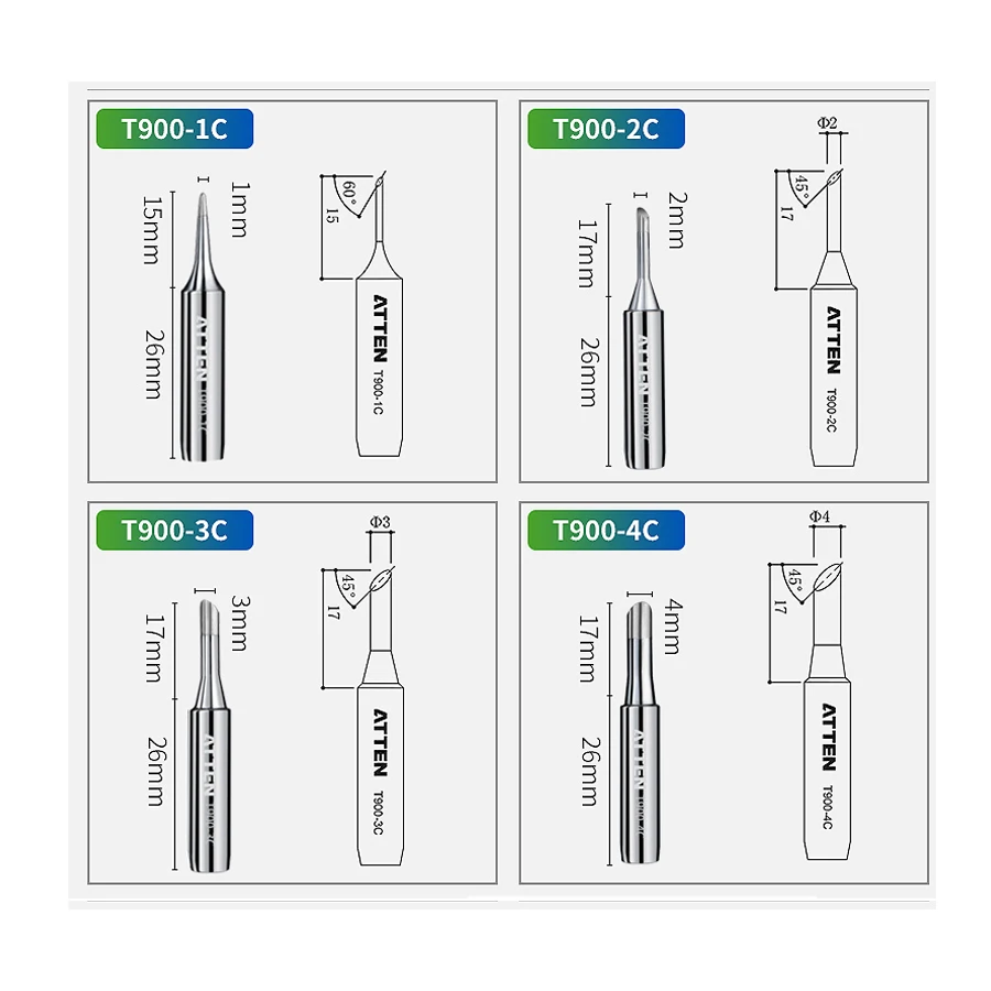 ATTEN Original authentic T-900 welding Solder Iron Tip Head