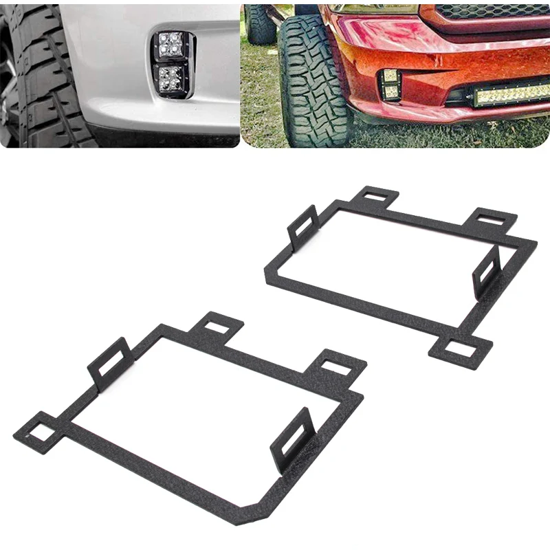 

LED Pod Fog Light Mounting Bracket Front Hidden Bumper Lights Replacement Kit for Dodge RAM 1500 2013 2014 2015 2016 2017 2018