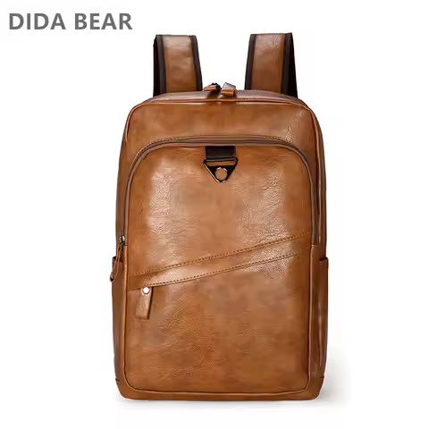 Homens mochila de couro do plutônio bagpack grande portátil mochilas masculino casual mochila para adolescentes meninos alta qualidade