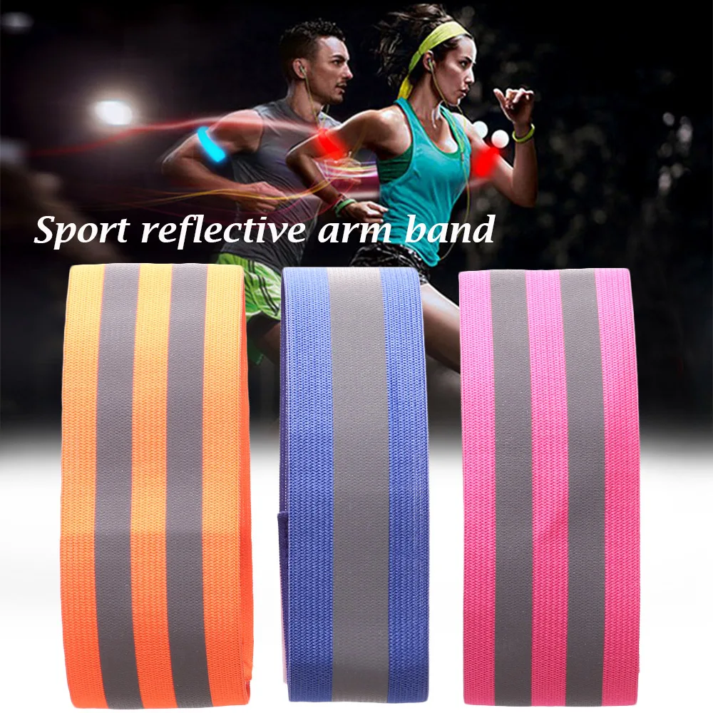 Banda reflectante de advertencia para ciclismo, brazalete Reflector, correa de sujeción para pantalones, cinta deportiva para pierna y mano, 1 unidad