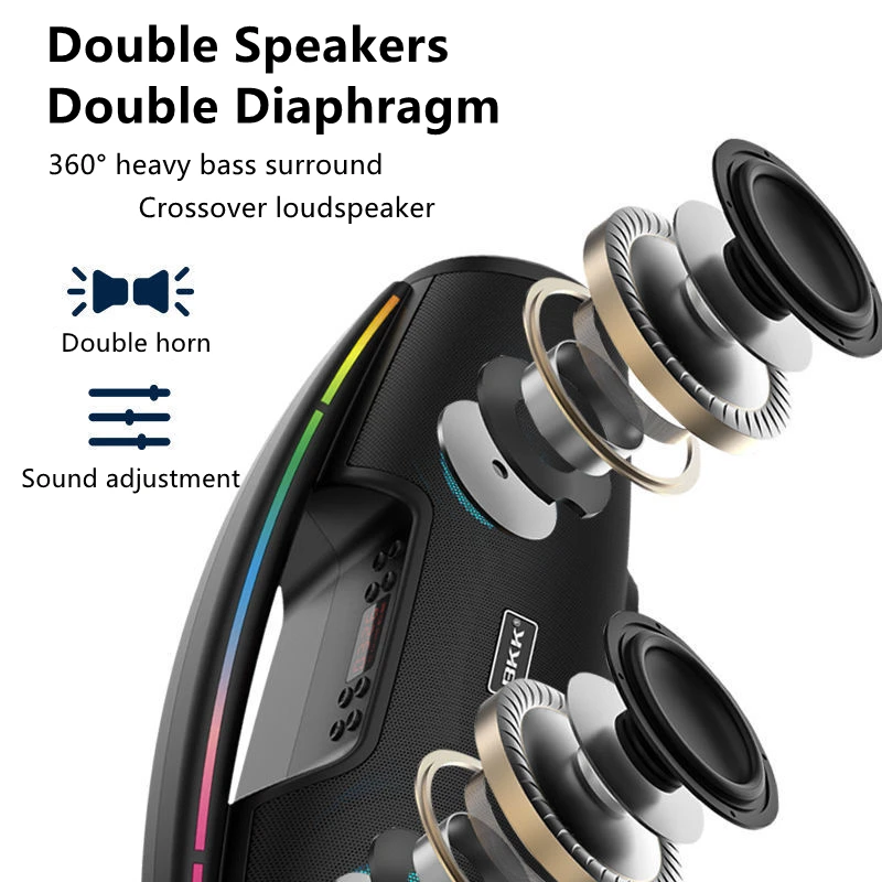 Беспроводная портативная Bluetooth-колонка с микрофоном, караоке, домашний кинотеатр, колонка для семейвечерние, колонка для компьютеров, музыкальный центр