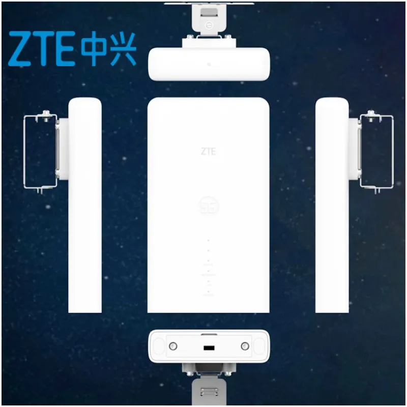 ZTE Roteador Outdoor CPE, Qualcomm 5G, Sub6 + 4G LTE, NR NSA + SA, Qualcomm, Chipset de Plataforma, 4G, 5G, MC7010