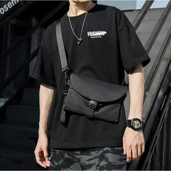 Fashion Trend Men Messenger Bag Pack Nylon Waterproof Casual Men's Shoulder Bag Black Functional Zipper Bag Crossbody for Male