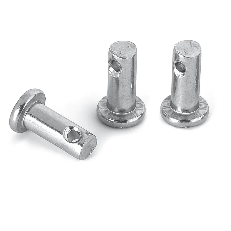 1/10pcs M3 M4 M5 M6 M8 M10 M12 304 Stainless Steel Flat Head Bearing Cylindrical Positioning Axis Roll Dowel Pin With Hole GB882