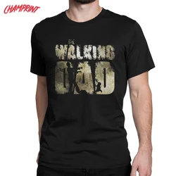 Amazing The Walking Dad T-Shirts for Men 100% Cotton T Shirts The Walking Dead Father Day Zombie Tee Shirt Gift Idea Tops