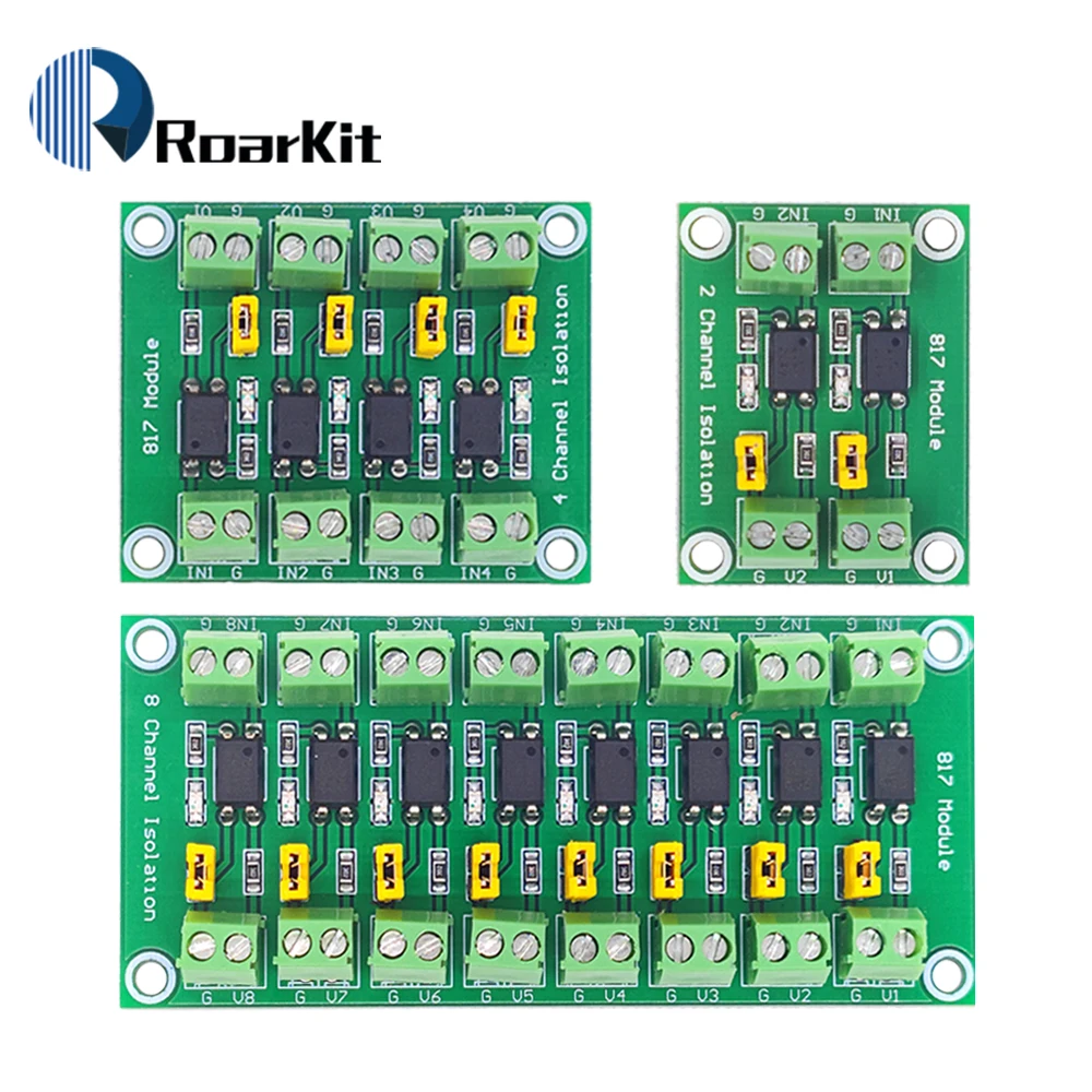 PC817 3.3V-30V 2 Way 4 8 Channel Optocoupler Isolation Board Voltage Converter Adapter Driver Photoelectric Isolated Module