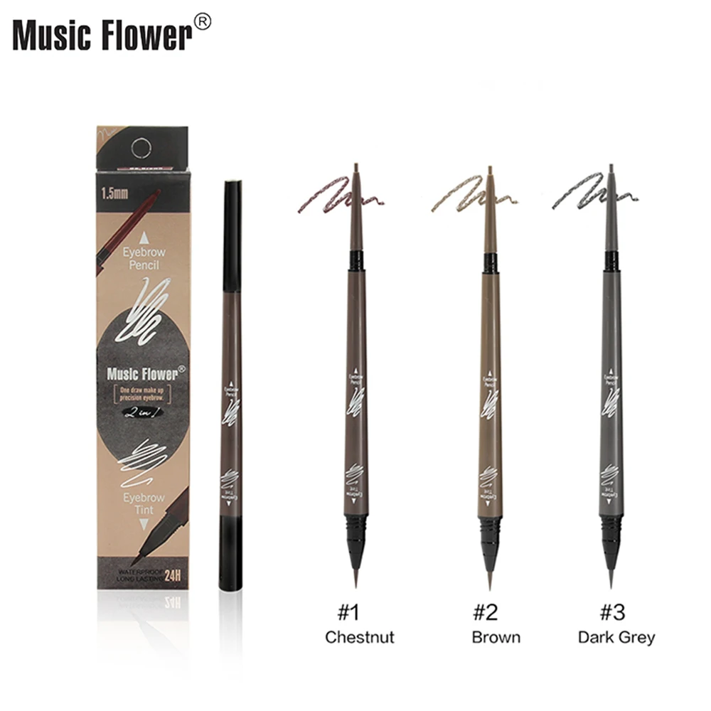 

Music Flower Waterproof Eyebrow Pencil Tattoo Eyebrow Pen Sketch Liquid Eyebrown Soap Brows Enhancer Eyelashes Makeup Brushes