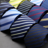 Fashion Men's Classic Stripe Ties Wedding Business Neckties Jacquard Narrow Tie Party Formal Suit Shirt Gravatas Accessory Gift