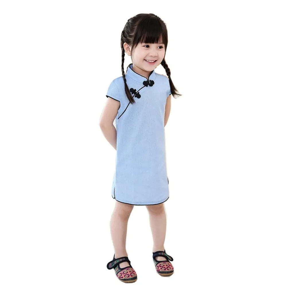 Chinese dress baby girl clothes summer style vestidos infantis QIPAO cheongsam chi-pao cotton Traditional dresses