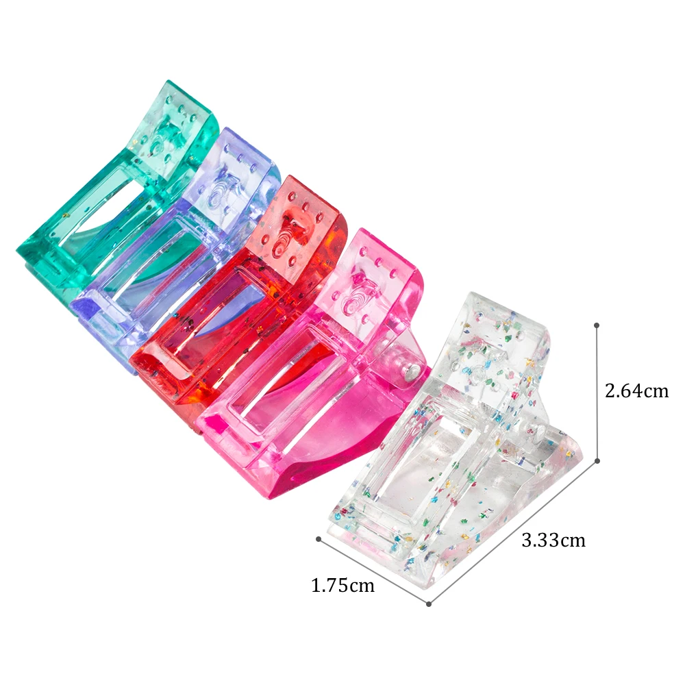 10Pcs Acryl Nail Clip Transparante Gel Quick Building Nail Tips Clips Vingernagel Extension Uv Klemmen Manicure Builder Gereedschap