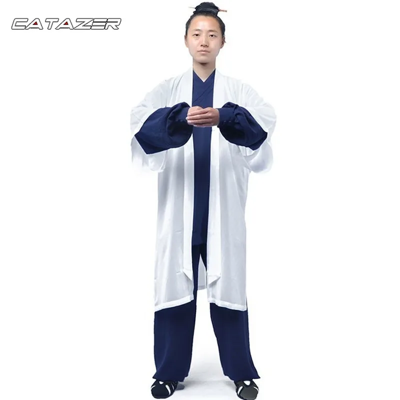 

Unisex Wudang Tai Chi Robe Chiffon Veil Taijiquan Exercise Kung Fu Suits Martial Arts Clothing Kung Fu Uniform Taoist Costume