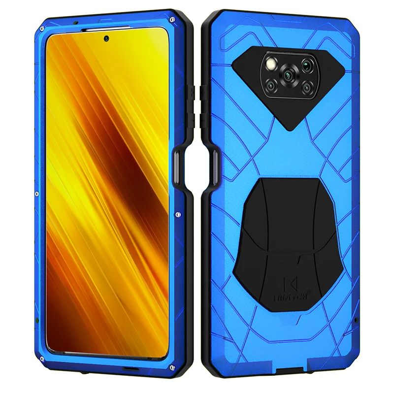 Imagem -06 - para Xiaomi Poco x3 Pro Nfc f2 Pro Vidro Temperado Proteção Resistente à Prova de Choque Caixa de Metal de Alumínio Duro Case