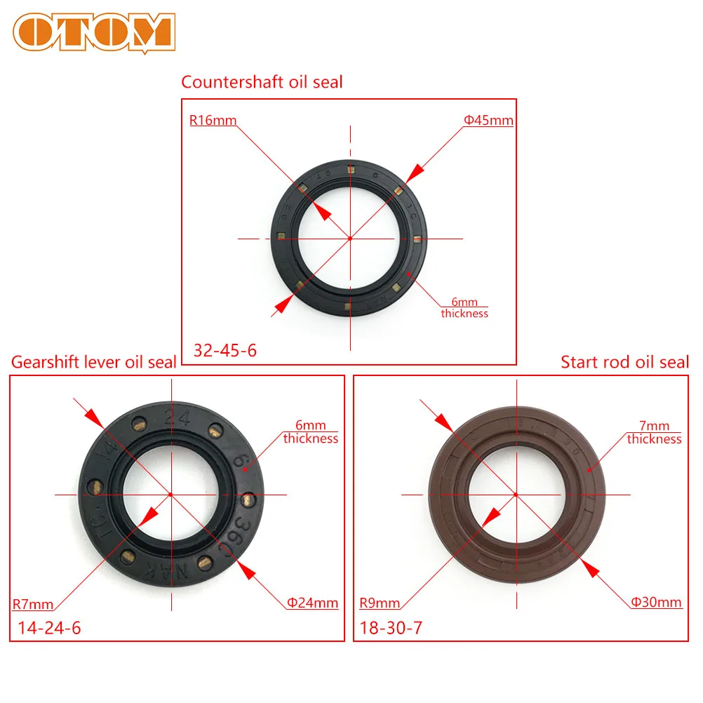 OTOM Motorcycle Complete Engine Oil Seal Rubber Countershaft Gear Shaft Start Rod Motorbike Parts For KTM EXC XC SXF SRM 250-540