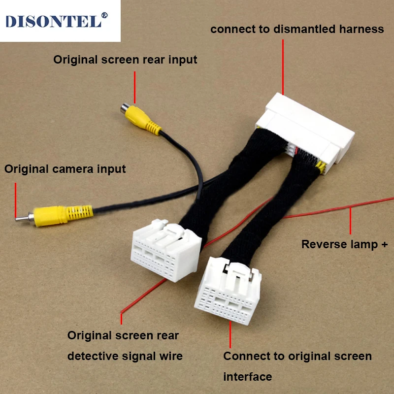 

Original Video Input Switch Reverse Parking Camera RCA Adapter Cable For Hyundai Solaris HCR 2017 2018 2019 2020 2021 Car