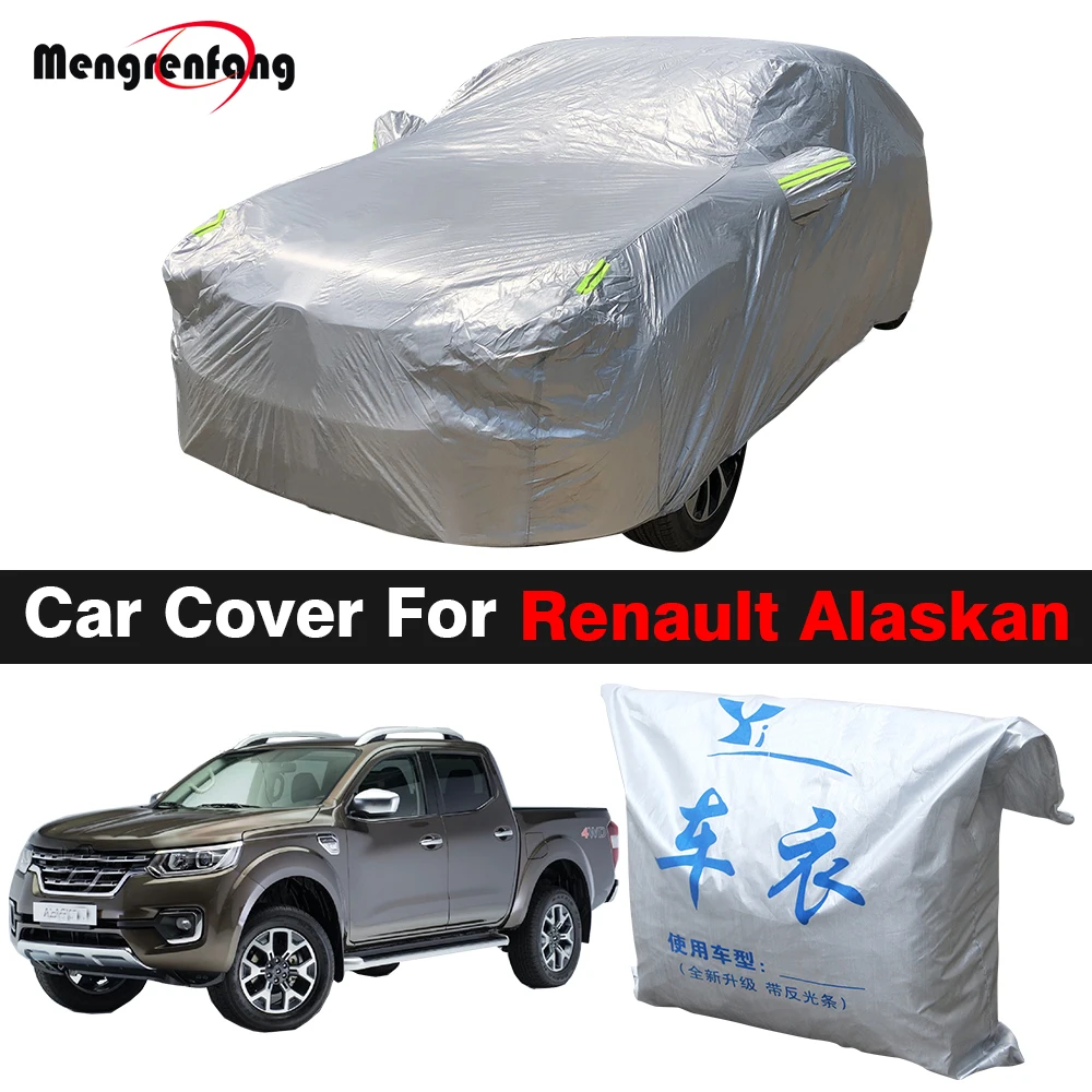 Full Truck Cover For Renault Alaskan Outdoor Anti-UV Sun Shade Rain Snow Dust Protect Car Cover Windproof