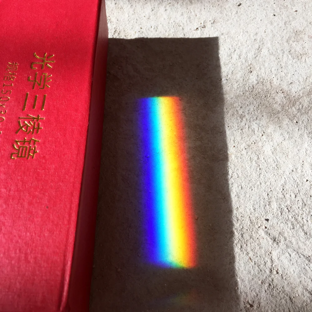 30*30*100MM Optical Experiment Rainbow Triangle Refractive Diamond Lens With Equilateral Prism Of K9 Glass