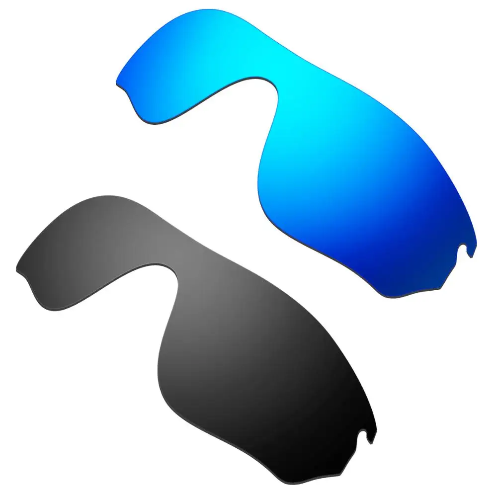 

HKUCO Blue/Black 2 Pairs Polarized Replacement Lenses For RadarLock-Edge Sunglasses Increase Clarity