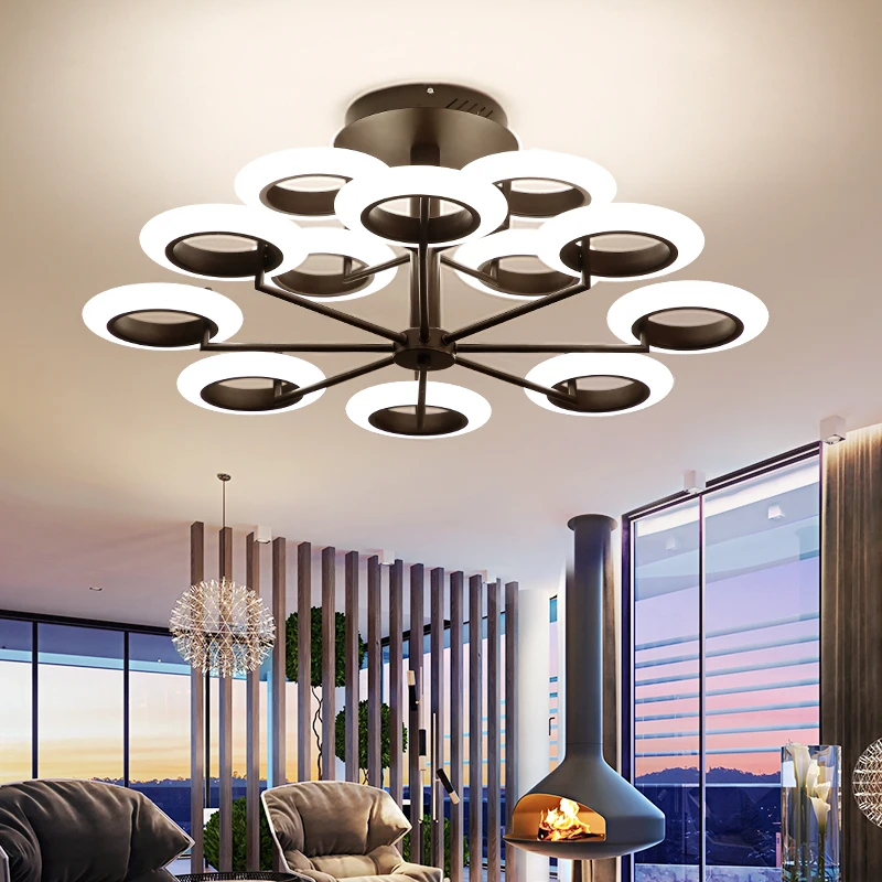 Modern LED chandelier ceiling Nordic fixtures bedroom suspended lamps loft illumination home lighting living room hanging lights