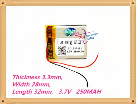 250mAh Lithium Polymer Battery for MP3 MP4 Liter energy battery