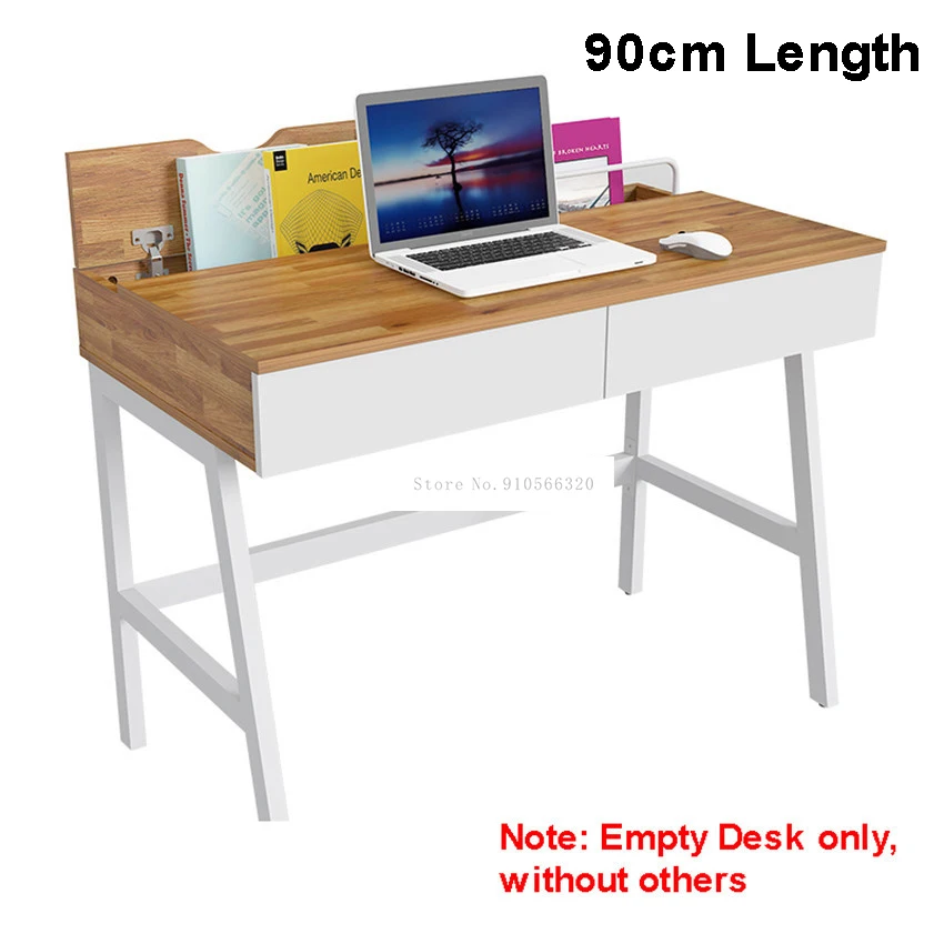 Escritorio de madera de 90cm de longitud para el hogar, mesa de ordenador, dormitorio, mesita de noche, escritorio de estudiante, mesa moderna, Lapdesk 12116