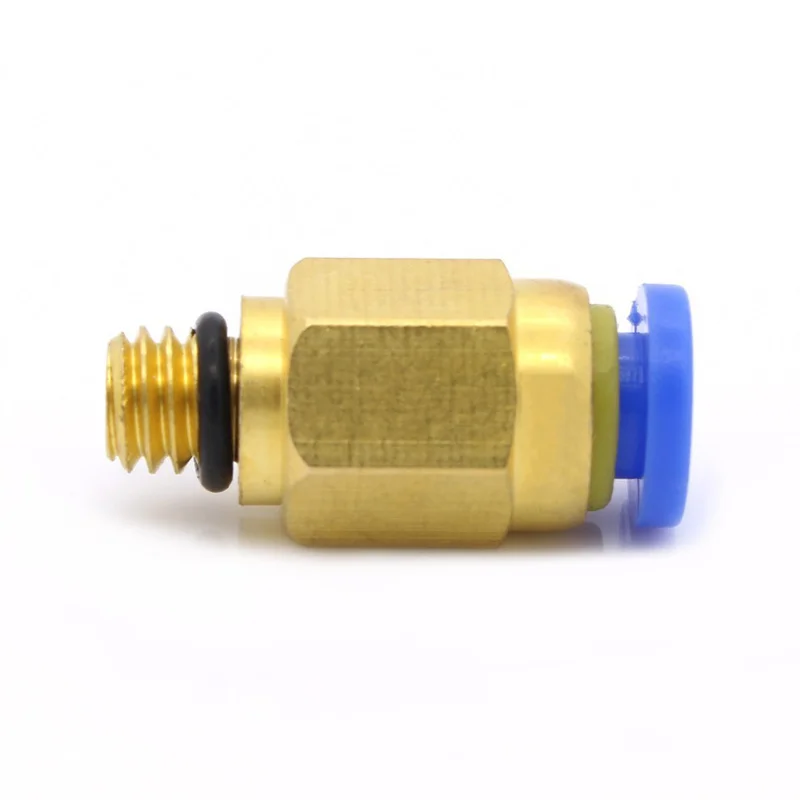 M6 Pneumatische Rechte Connector Messing Deel Voor MK8 Od 4Mm 2Mm Buis Gloeidraad M6 Feed Fitting Coupler Voor 3D Printers Onderdelen