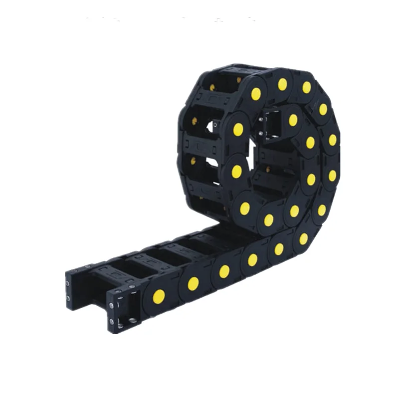 1 STKS 1 m Lengte Zwart Plastic Transmissie Keten 25 Tand Sleeplijn Nylon Kabel Drag Chain Draad Carrier voor CNC Router - afbeelding 2