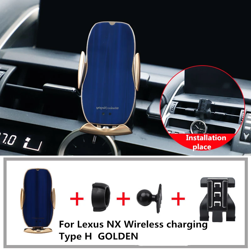 Car Phone Holder Air Vent Car phone Mount Gravity Auto-Clamping  Auto-Releas For Lexus NX 2018 2019 2020 Car  Wireless Charging