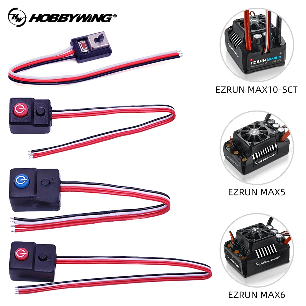 Переключатель Hobbywing ESC для EZRUN MAX8, MAX5, MAX6 MAX10-SCT, быстродействующий 10BL60/10BL120, бесщеточный ESC, водонепроницаемая электрическая деталь