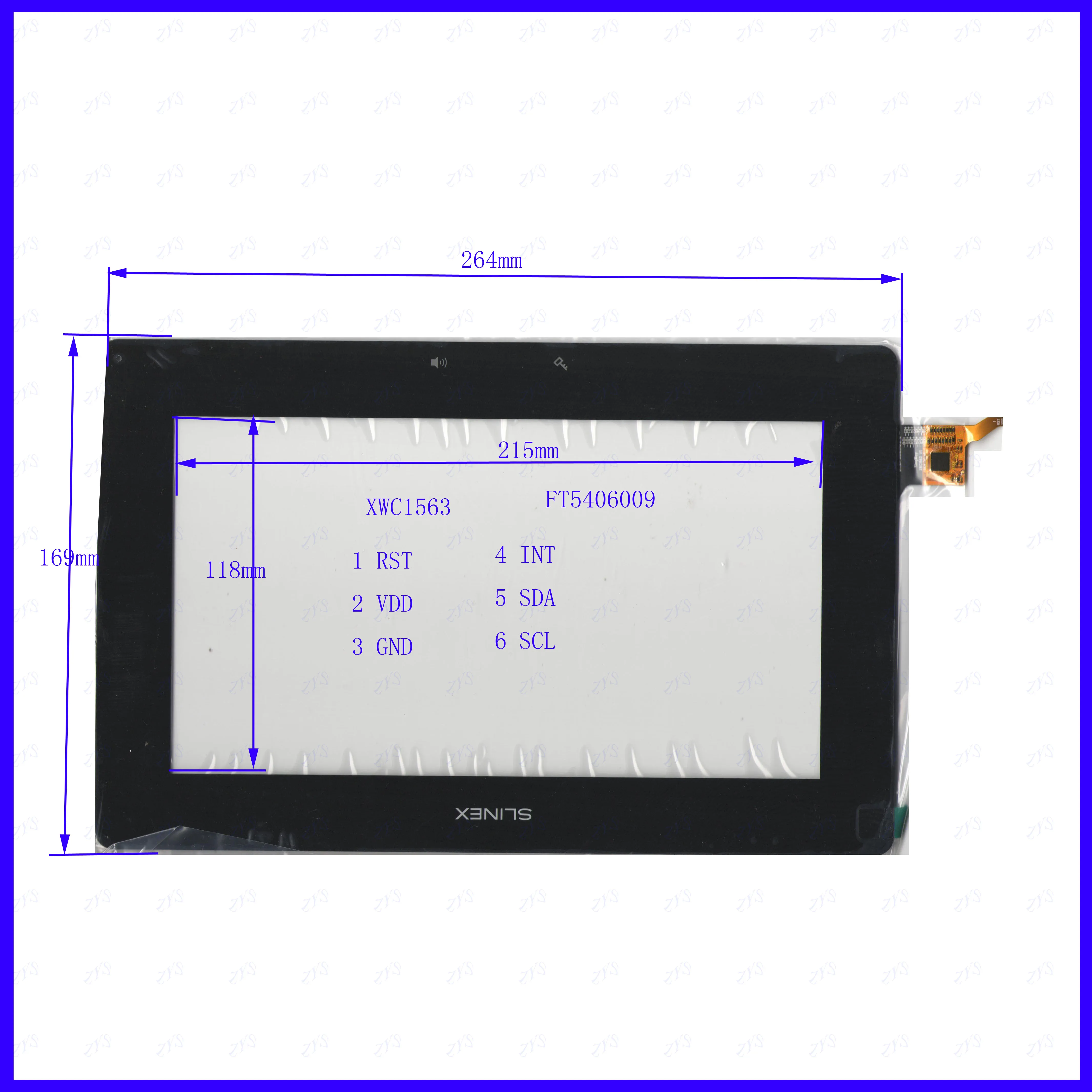 

ZhiYuSun XWC1563 NEW 264mm*169mm FT5406009 Touch sensor panel use GPS DVD overlay kit Resolution 264*169 XWC 1563