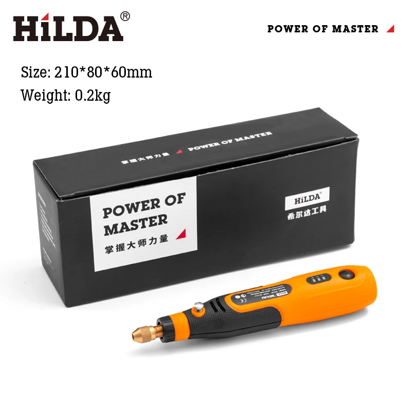 HILDA Engraver Electric Cordless Mini Drill Grinder With Rotary Tools For Accessories 3.6V Grinding Machine DIY Tools