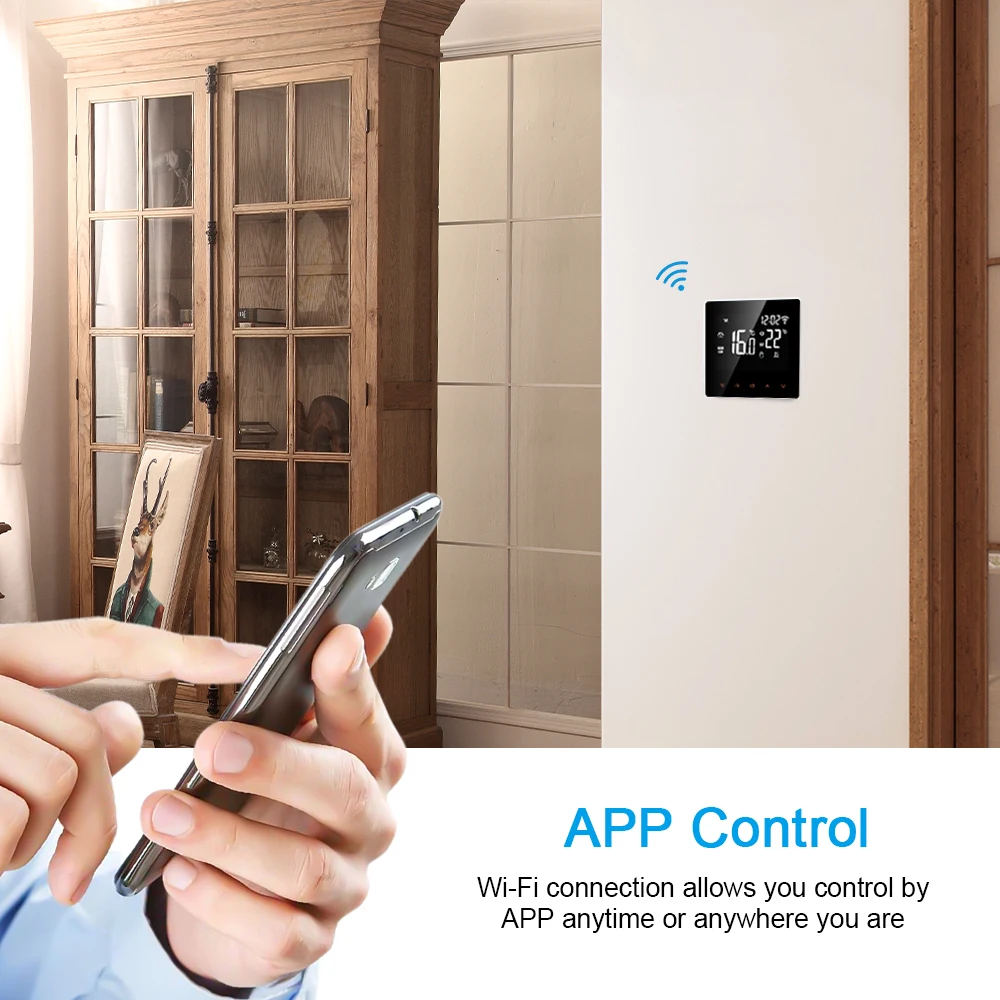 AVATTO – Thermostat Connecté WiFi, Pour Contrôler Le Chauffage Électrique Au Sol, Pour Chaudière Eau/Gaz, Fonctionne Avec Tuya