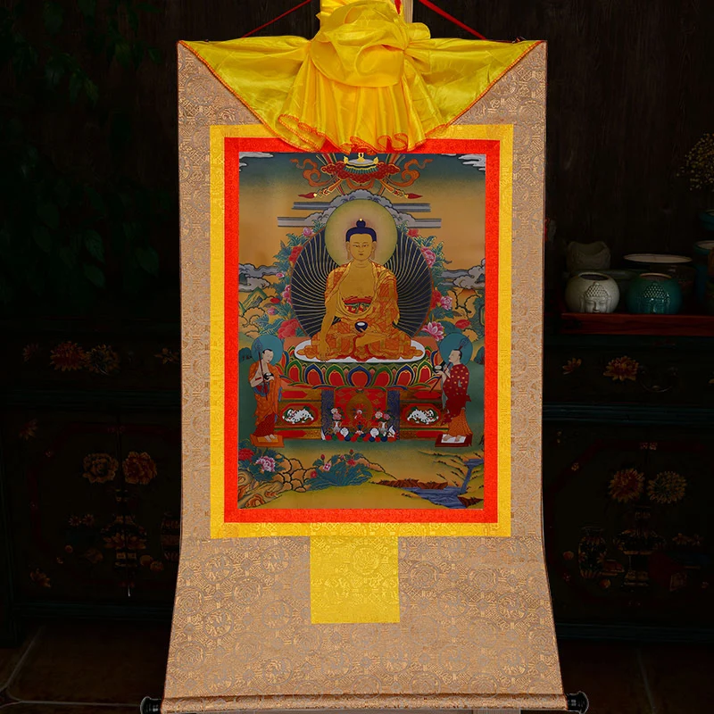 Imagem -06 - Pergaminho Estampado para Budismo Tibetano Sakyamuni Buddha 35cm60cm