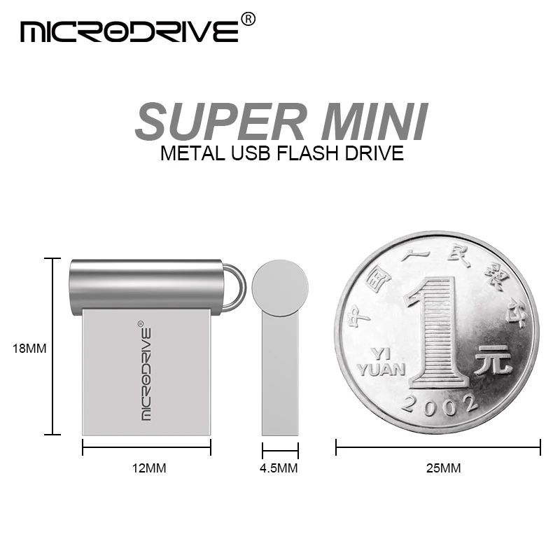 Mini USB Flash Drive com Chaveiro, Memory Stick, Disco U, Presentes Criativos, USB 2.0 Pendrive, 64GB, 32GB, 16 GB, 8GB, 4GB, 128GB