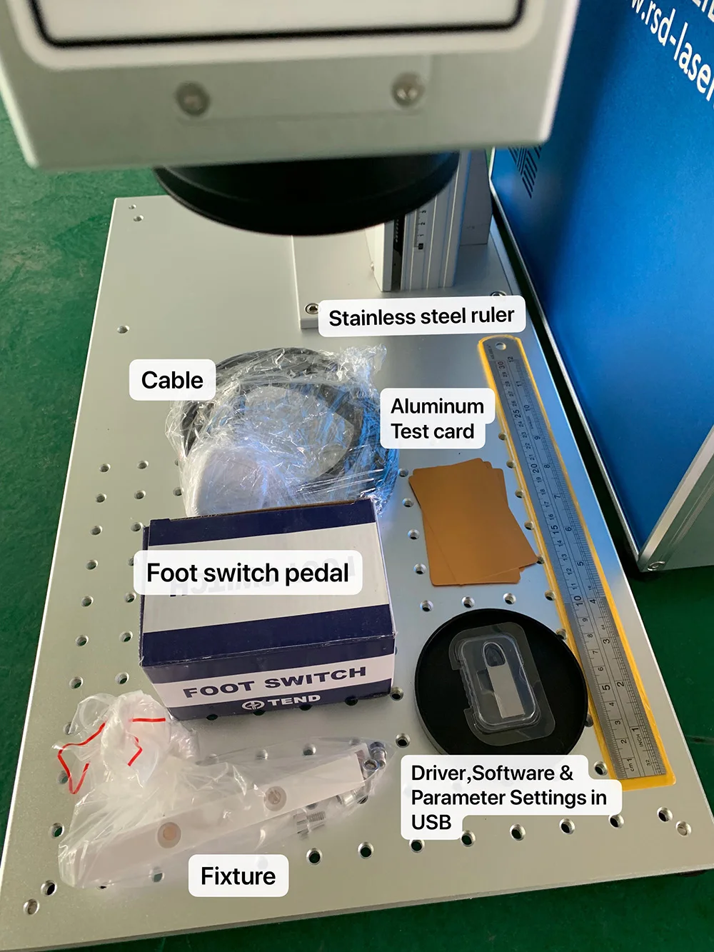 30W CO2 Laser Engraving Marking Machine RF Metal Tube Marker Wood Leather Acrylic Paper Plastic Fabric Glass Ceramic Rubber