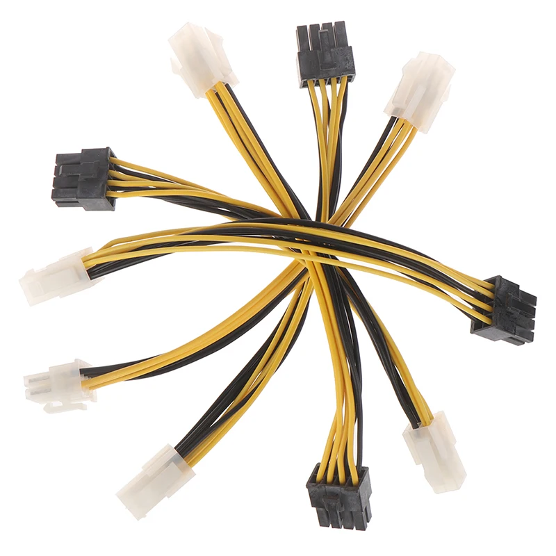 5Pcs 15Cm Atx 4 Pin Female Naar 8 Pin Male Eps Power Cable Adapter Cpu Power Connector