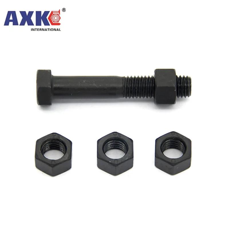 1/50pcs Black Grade 8.8 steel DIN934 Hex Hexagon Nut For M1.4 M1.6 M2 M2.5 M3 M4 M5 M6 M8 M10 M12 M14 M16 M20 M22 M24 Screw Bolt