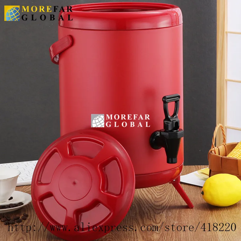 4pcs 8/10L Large Capacity Stainless Steel Milk Tea Barrel Heat Cool Preservation