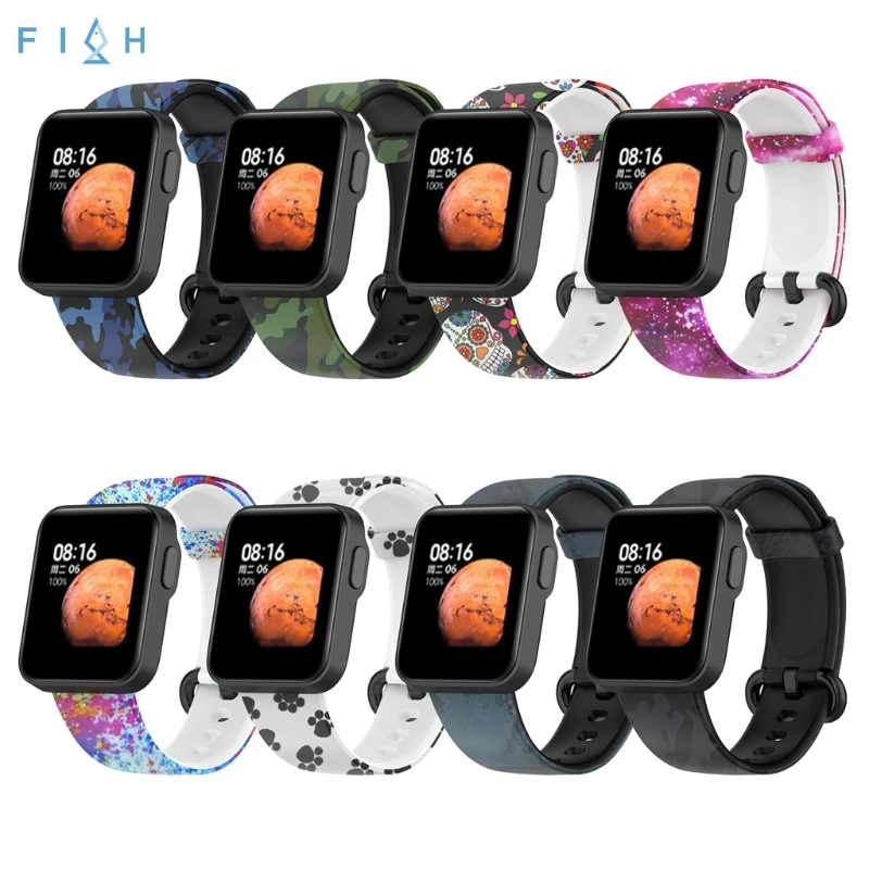 

For -Xiaomi Mi Watch Lite Global Version Silicone Strap Replacement Colorful Wristband for Redmi Watch Mi Watch Lite Sma