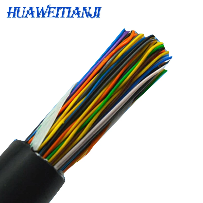 Outdoor HYAT big logarithm 50 pairs，Jelly Filled Underground Telephone Cables for Duct/Direct-Burial 50*2*0.4,100m