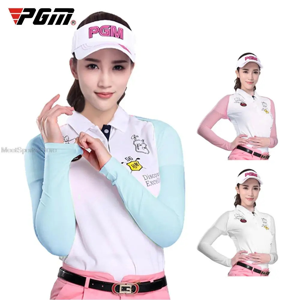 Kobiety Golf Ice Cuff panie ramię rękaw ochrony przeciwsłonecznej ochrona Uv szal dziewczyny Cape Sleeve lato lodowy jedwab koszule rowerowe jazda na rowerze