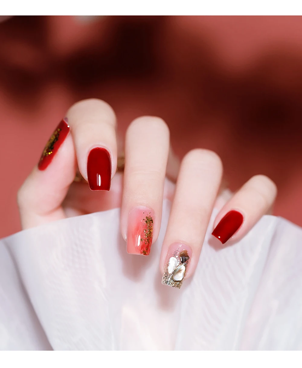 Vendeeni Klebriges Hartgel mit Pinhole-Effekt zum Versiegeln und Verkleben, kein Reinigen erforderlich, Steingel-Paste für Nagelkunst, Strass-Dekoration ohne Flüssigkeit. – Detail 9