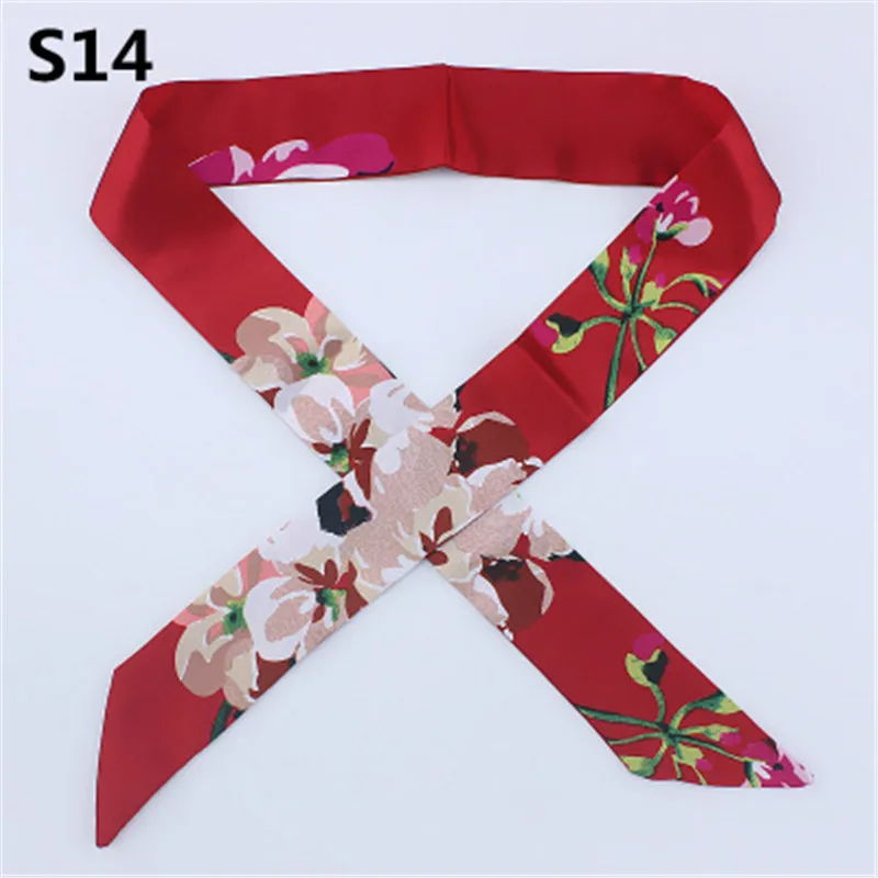 Maßgeschneiderter, schlanker, verwickelter Taschengriff, Mini-Twill-Blumenschal, Handtaschenzubehör, Krawattengürtel, Seidenschal, Band, dekorativer